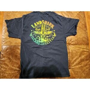 Landshark Bar & Grill Island Lifestyle Gray T-shirt Mens L Live Surf Chill